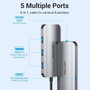 Vention TODHB Docking Station Hub USB-C con HDMI 4K, 3x USB 3.0 y PD 100W, Gris
